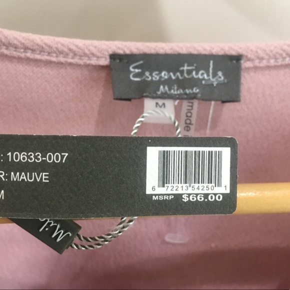 Essentials by Milano Beaded Long Sleeve Top sz M - Picture 4 of 6